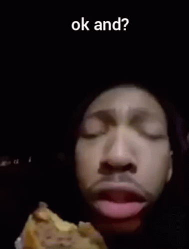 Ok And Man Eating Burger GIF