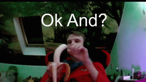 Ok And Man Eating Banana GIF