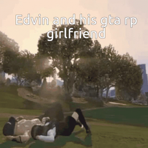 Edvin And His Gta Girlfriend Lying In Grass GIF