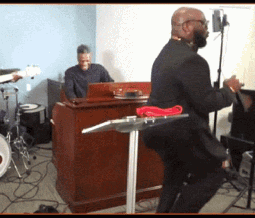 There Was Rejoicing Excited Pastor And Much Dance GIF