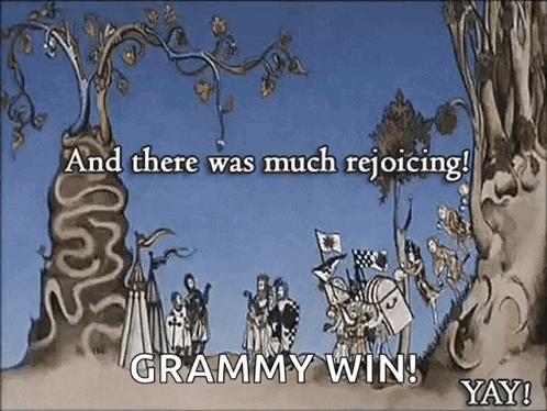 And There Was Much Rejoicing Grammy Win Meme GIF