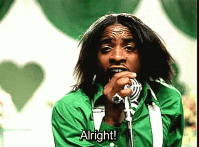 Andre Benjamin Singing Alright GIF
