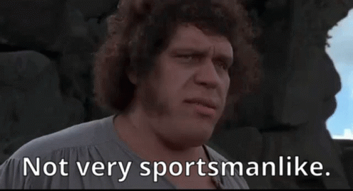 Andre The Giant Not Very Sportsmanlike GIF