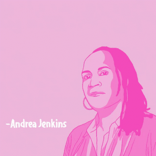 Andrea Jenkins Quote on Pink Background