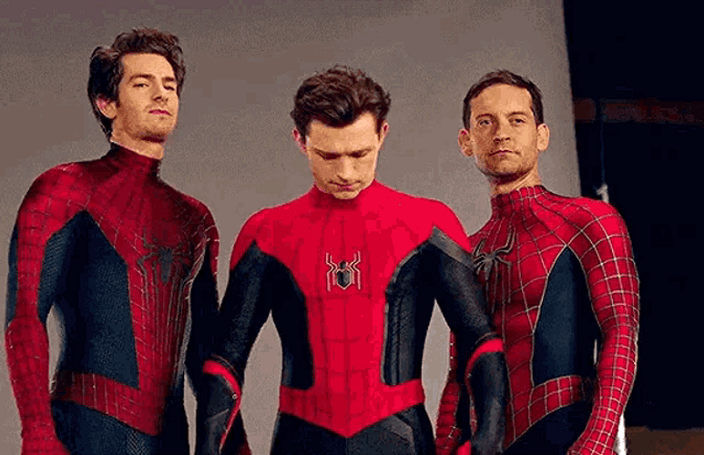 Andrew Garfield Tom Holland Tobey Maguire GIF