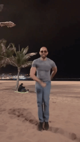 Andrew Tate Dancing On Sand GIF