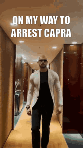 Andrew Tate On My Way To Arrest Capra GIF