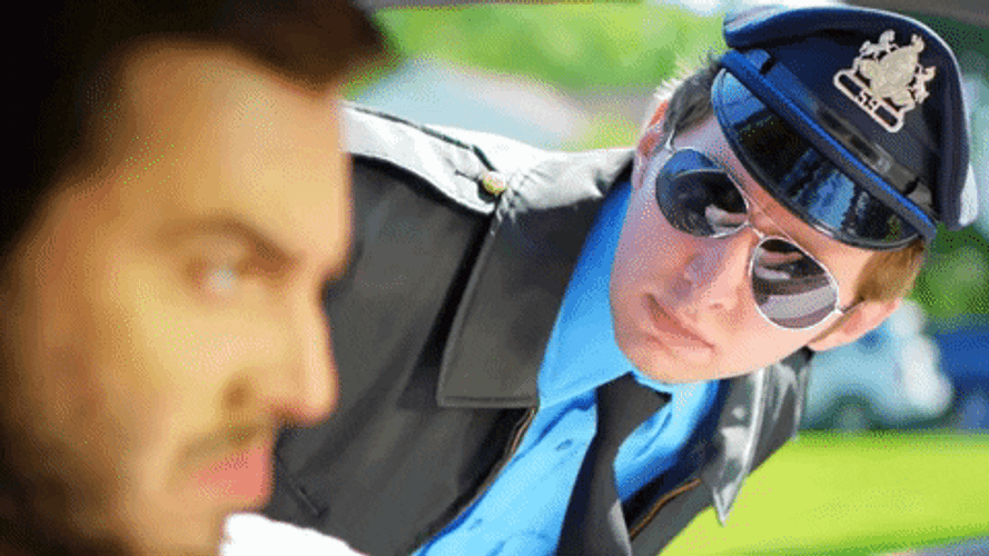 Andrew W. K. Stopped By Cop  GIF