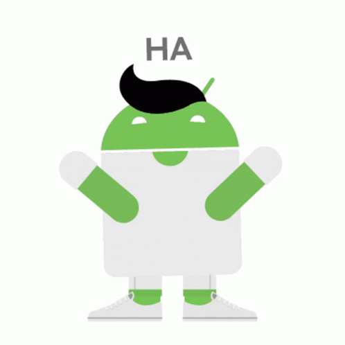 Android Logo Robot Laugh GIF