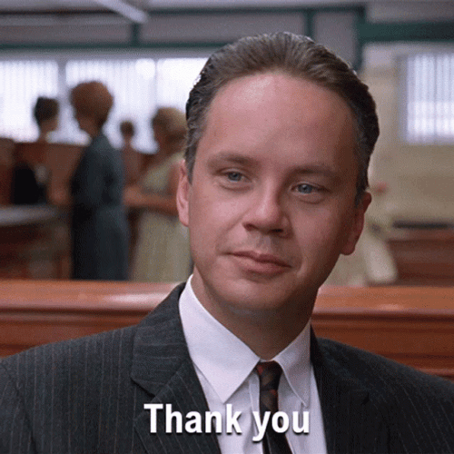 Andy Dufresne Thank You Shawshank Redemption GIF