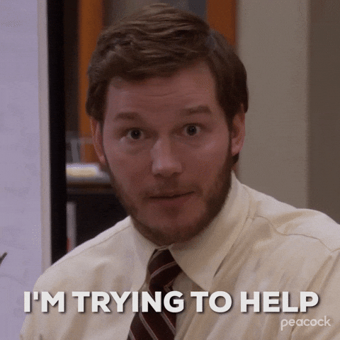 Andy Dwyer Im Trying To Help GIF