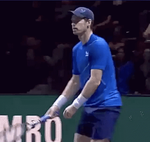 Andy Murray Hitting His Legs GIF