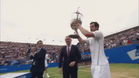 Andy Murray Holding A Trophy GIF