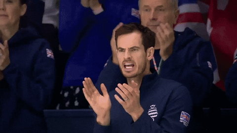 Andy Murray In The Audience GIF