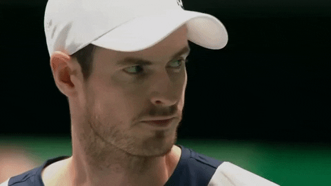Andy Murray Looking Down GIF