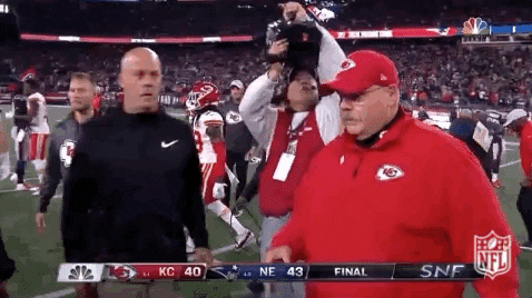 Andy Reid And Bill Belichick Hug GIF