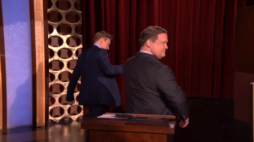 Andy Richter Conan O'brien Walk Off GIF