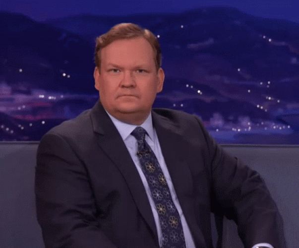 Andy Richter Fear Reaction GIF