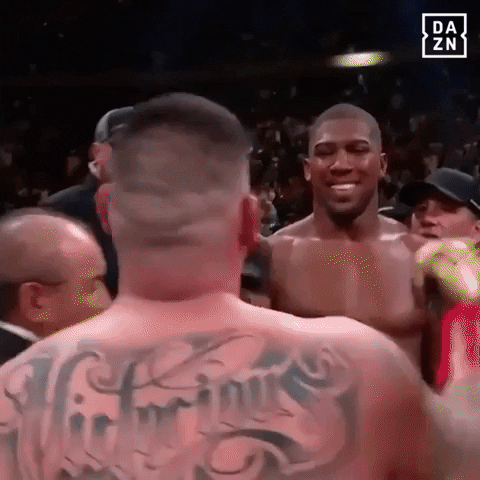 Andy Ruiz Hugging His Opponent GIF
