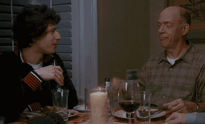 Andy Samberg And Old Man Fist Bump With Blast GIF