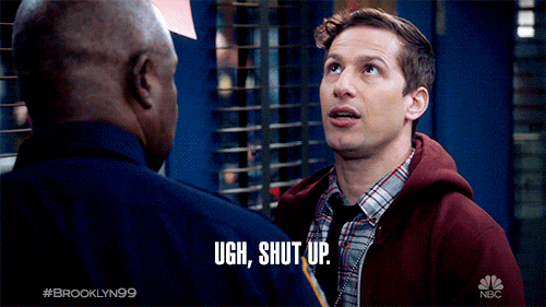 Andy Samberg Crazy Shut Up Baby I Know It GIF