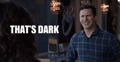 Andy Samberg That's Dark GIF