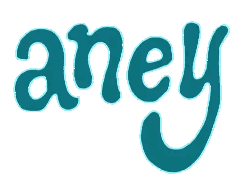 Aney Word in Blue Font