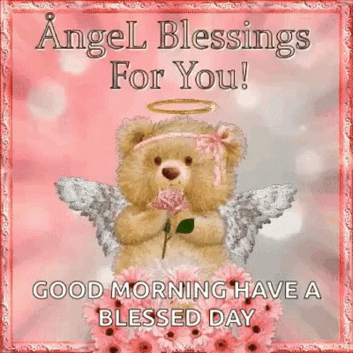 Angel Bear Blessed Monday GIF