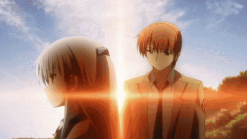Angel Beats Sunset Scene GIF