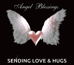Angel Blessings Sending Love & Hugs Poster