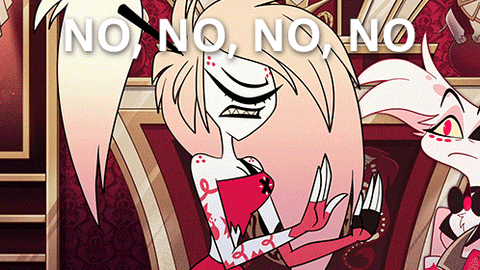 Angel Dust No Uuuh Nevermind Let's Go GIF