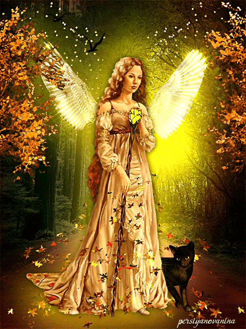 Angel Glowing In The Forest GIF