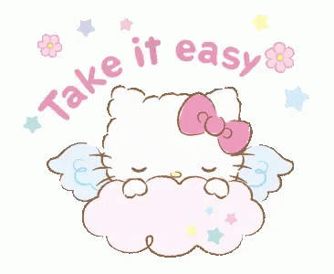 Angel Hello Kitty Take It Easy GIF
