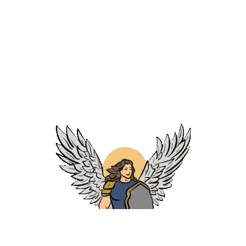 Angel Holding Sword and Shield