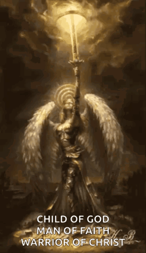 Angel Holding Sword Child Of God Man Of Faith Warrior Of Christ