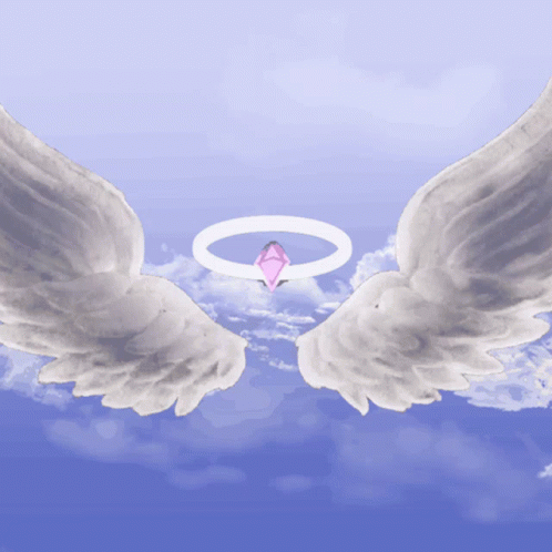 Angel Wings With Pink Diamond GIF