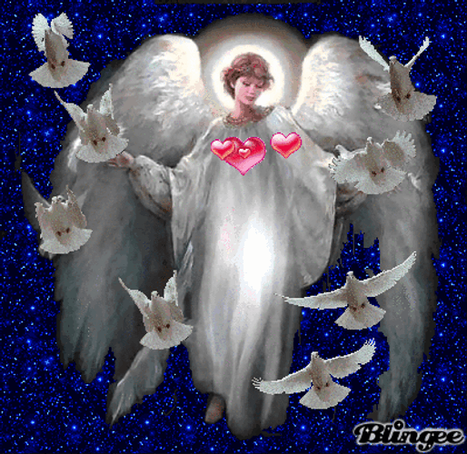 Angel With White Doves GIF