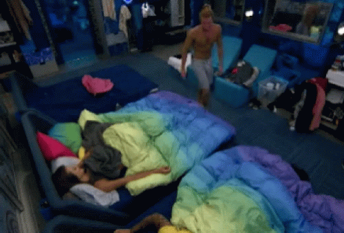 Angela Big Brother And Tyler Shared Blanket GIF