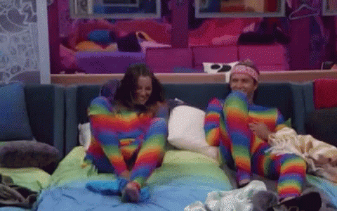 Angela Big Brother Rainbow Costume GIF