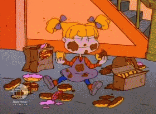 Angelica Pickles Eating A Lots Of Donuts GIF