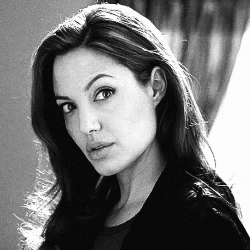 Angelina Jolie Black And White GIF
