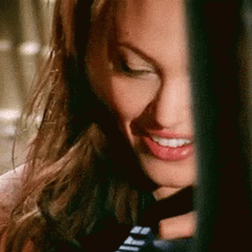 Angelina Jolie Cute Lip Bite GIF