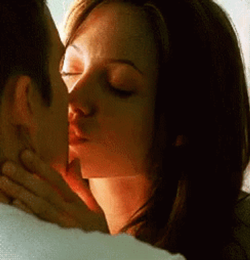Angelina Jolie Kissing GIF