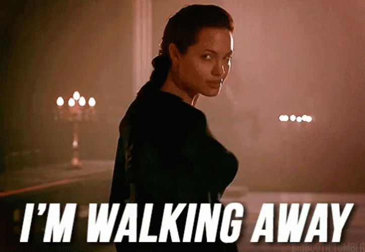Angelina Jolie Slowly Walking Away GIF