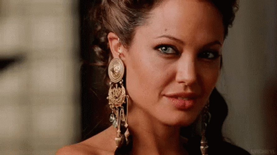Angelina Jolie Surprised Stare GIF