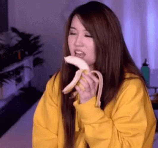Angelskimi Eating Banana GIF
