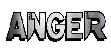 Anger Word in Black and White