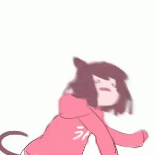 Angry Anime Cat Hoodie GIF