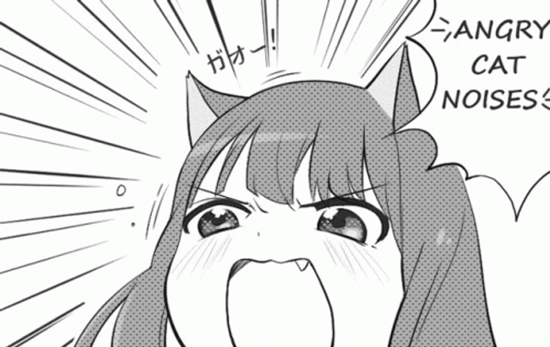 Angry Anime Cat Noises GIF
