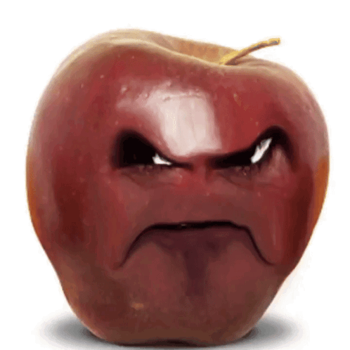 Angry Apple Face GIF